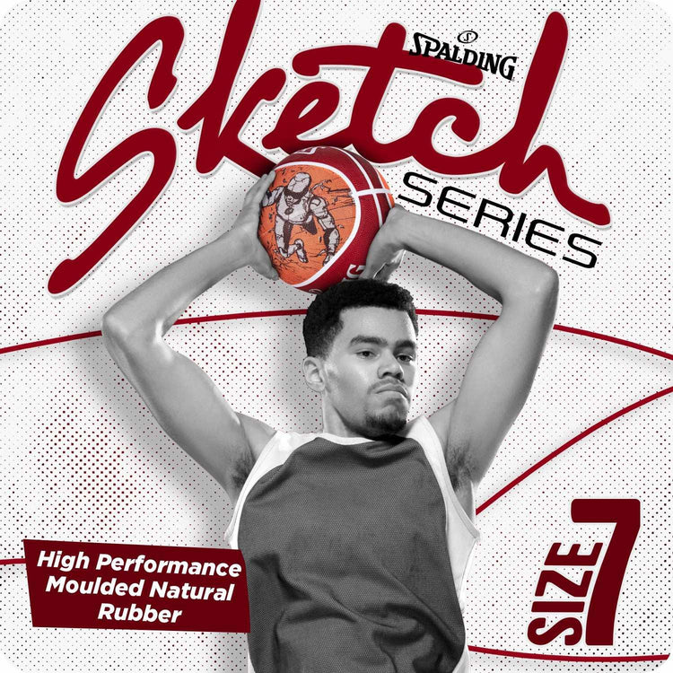 Spalding Sketch Crack Ball 84380Z, Unisex, Basketball, Blue, 7, blue