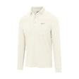Greg Norman Men's Classic Pique Shark Long Sleeve Golf Polo  - Off White