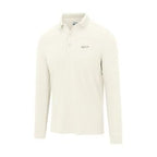 Greg Norman Men's Classic Pique Shark Long Sleeve Golf Polo  - Off White