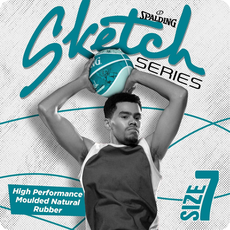 Spalding Sketch Crack Ball 84380Z, Unisex, Basketball, Blue, 7, blue