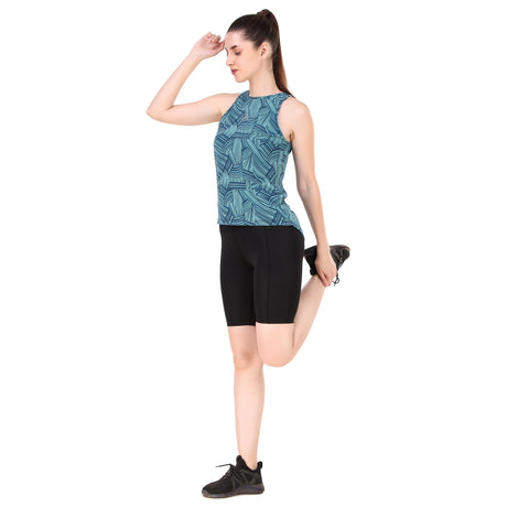 Chic Back Cut Sleeveless Tshirt For Women (Tiffany)
