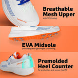 Vector X Swing 2.0 Cricket Shoes With Metal Spikes for Men & Boys Sports Shoes Lightweight Upper with TPU Fusing, EVA Midsole with Rubber Oustole Cricket Practice/Professional (Whie-Orange)