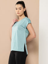 Yoga Tee With Back Mess Panel