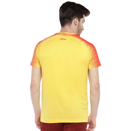 Spider 007 T Shirt Round Neck Half SL Golden Yellow | Omtex