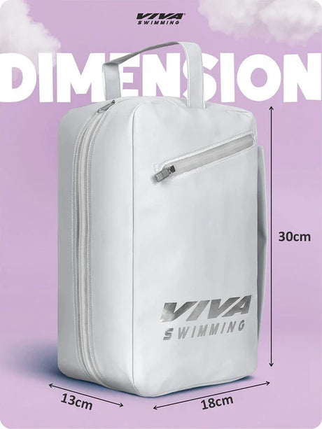 Viva Swimming SEA-Hoax Unisex Spacious Main Compartment kit Bag for Carrying Swimming Accessories Like Goggle, Cap, Kickboard+Extra 1 Side Pocket|Lightweight, Waterproof, Durable