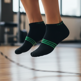 The Sock Street Sports All Purpose Ankle Socks-Black Pack of 6