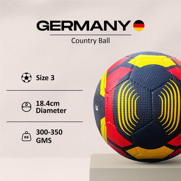 VECTOR X Germany Rubber Moulded Football - (Pack of 1, Red, Black)