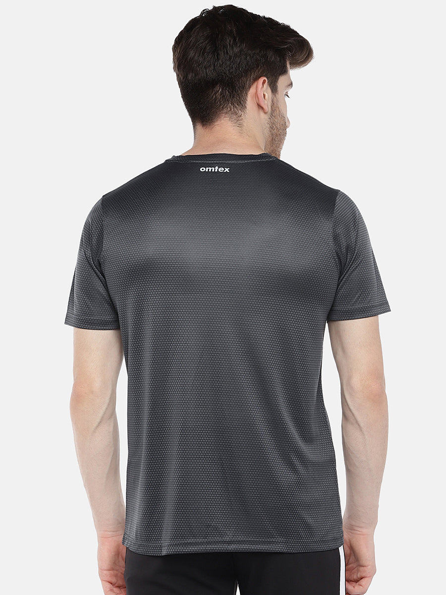 Sports T Shirt 1801 Round Neck Half SL & Jaldi Dri Grey