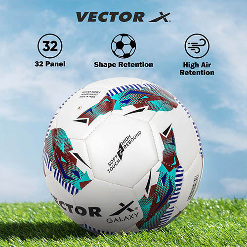 Vector X Galaxy TPU Machine Stitched Football|Training|Match |Sports|Playing |Practice|Indoor Outdoor Soccer Ball|Durable & Water-Resistant ball for Practice  Size 5