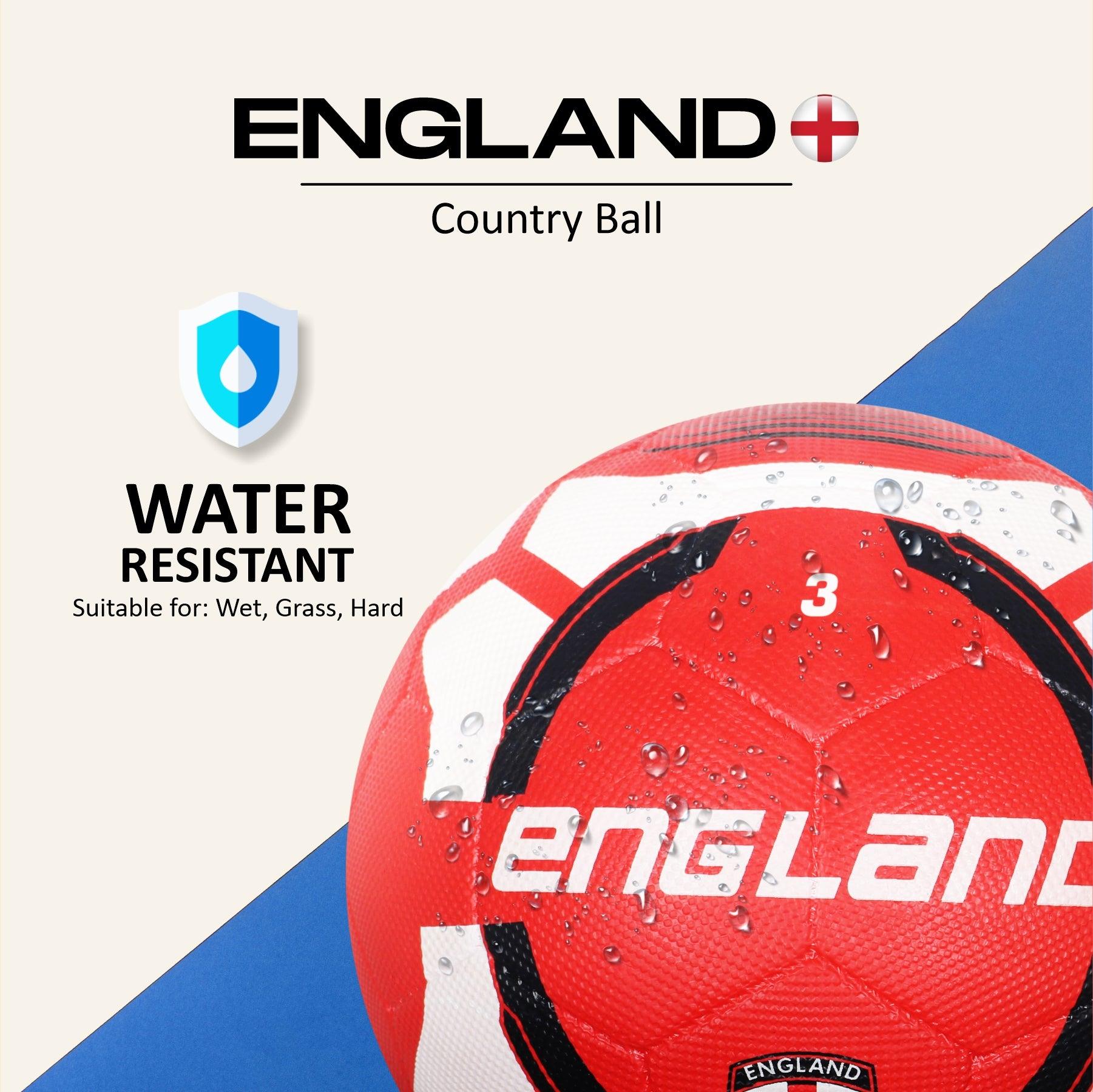 VECTOR X England Rubber moulded Football -(Pack of 1, Red, White)