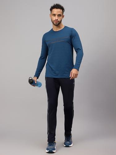 Vector X Mens Full Sleeve Round Neck Jersey/ t-shirt For Fitness Training (Silver, XXL)