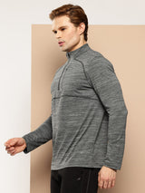 ALCIS MEN SOLID ZIPFLEX TEE