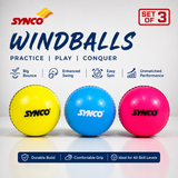 Windball Cricket Balls Pack of 3 90g- Synco (Pack of 2)