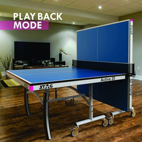 STAG GLOBAL Active Series Table Tennis Table With 2 Racket, 6 Balls, Clamp Net, 1 Cover