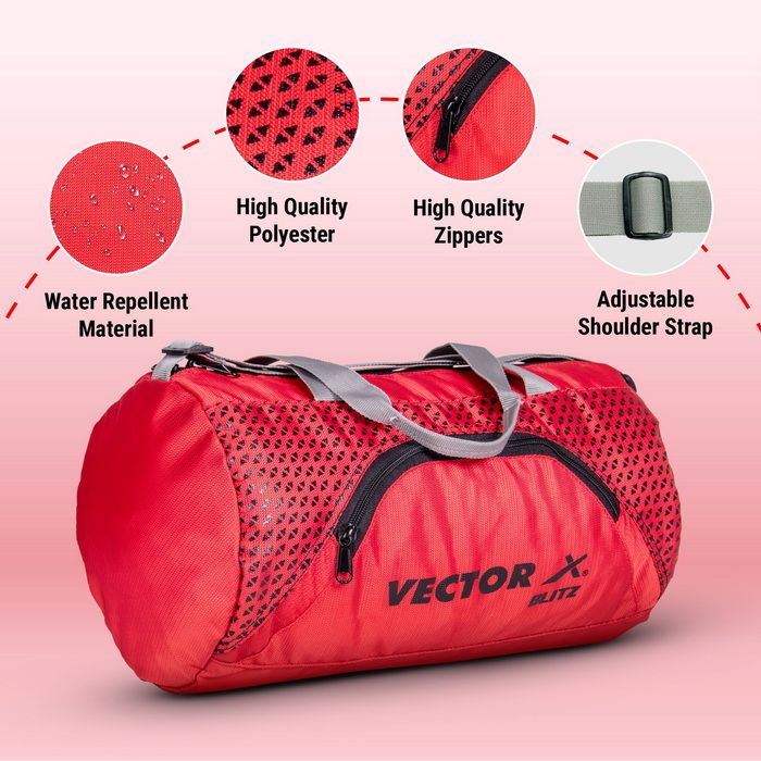 Vector X Blitz Gym Bag for Men|Gym Bag with Shoe Compartment|Gym Bag & Fitness Kit & Gym Bag