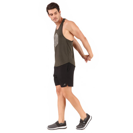 Gym Stringer For Men (Military Green)