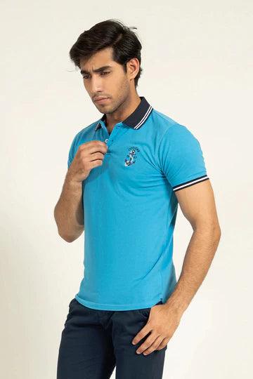 Blue Tipped Polo - KIBI SPORTS