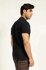 Black Pleated Collar Polo | Cougar - KIBI SPORTS