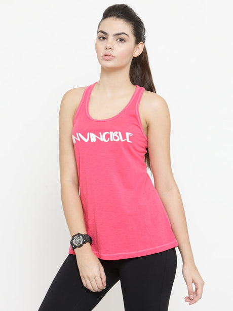 Invincible Women’s Athleisure Slogan Workout Tank Top | K.L. Mahajan & Sons (Invincible)