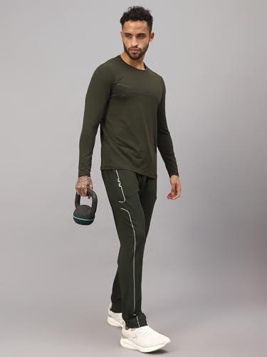 Vector X Mens Full Sleeve Round Neck Jersey/ t-shirt For Fitness Training (Silver, XXL)