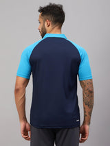 VECTOR X OMT-259 Mens Polo Collar Neck Colourblocked T-Shirt