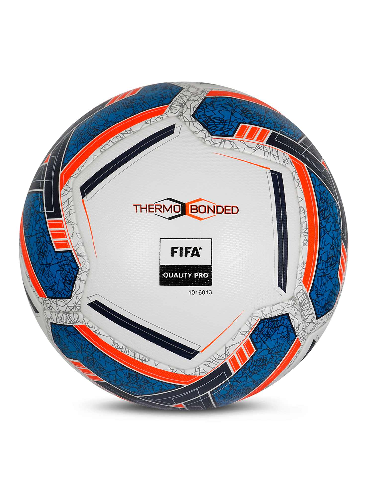 Vector X 8 Panel Callisto Microfiber Embose PU Thermobonded FIFA Quality Indoor/Outdoor Football with Latex Bladder, Blue-Orange, Size 5, Suitable for Match and Training for Adults