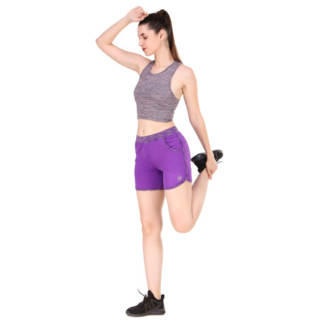 Gym & Running Shorts For Women (Purple)