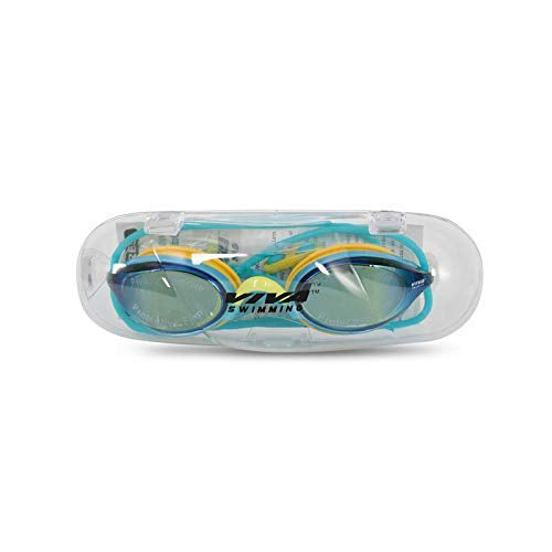 Viva Swimming VIVA-620 100% Anti Fog UV Diving Goggles|Comfortable Swim Glasses|No Leakage Clear Vision| with Adjustable Silicone Head Strap for Men Women Adult Junior (Yellow)