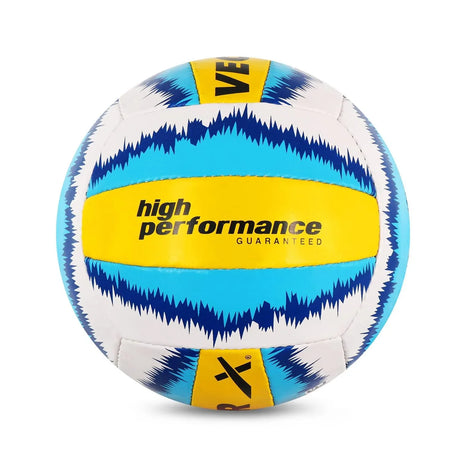Vector X 18 Panel Flame Rubber Hand Stitched Indoor/Outdoor Volleyball with Latex Bladder, White-Red-Blue, Size: 4 (Suitable for Practice/Match/Beach) + Free Air Needle