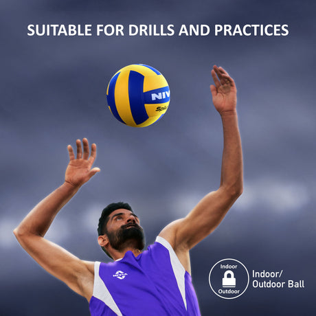 NIVIA SPIKESTER, 18 Panels, PU (Polyurethane) Pasted with Dotted Surface Matt, Butyl Threadwounded Bladder, Training Ball Standard, Made for Training Sessions , to Play on All Kind of Indoor & Outdoor Surfaces