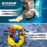 Viva Swimming Flex 3D Ergonomic Design Anti Fog & Crystal Clear View Silicone Swimming Goggle| Anti-Slip & Adjustable Straps| Case Packing (Black)