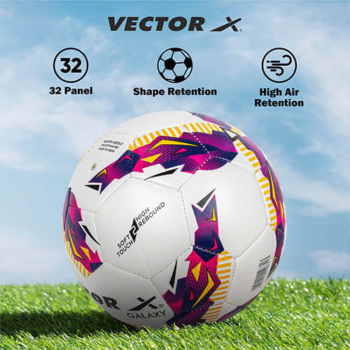 Vector X Galaxy TPU Machine Stitched Football|Training|Match |Sports|Playing |Practice|Indoor Outdoor Soccer Ball|Durable & Water-Resistant ball for Practice  Size 5