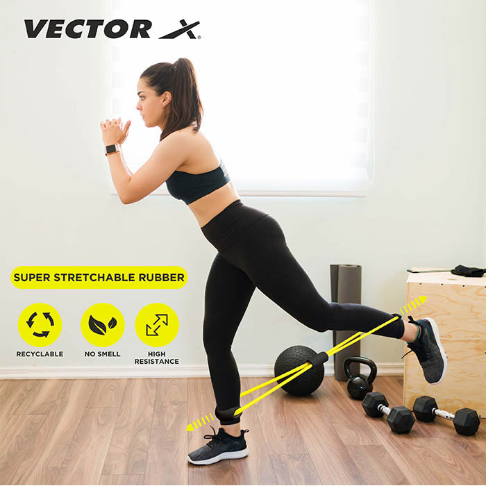 Vector X Resistance Bands, Figure 8 Exercise Bands Thermoplastic Elastomer Rubber (TPER) Material for Stretching Arms, Chest Expander, Yoga Gym Fitness Pulling Rope|Toning Tube|Gym Exercise for  Equipment for Home Workout|Ideal for Men & Women