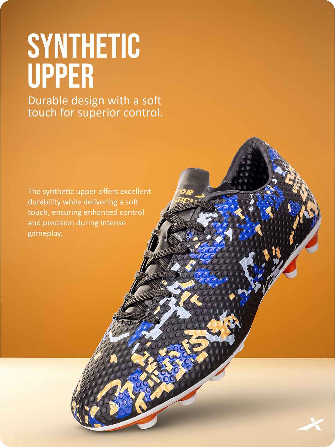 Vector X legacy 3D Texture Imported TPU Fusing Upper with Electroplating Sole Football Shoes