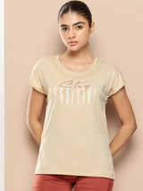 Yoga Tee with Back Mesh Panel