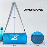 Vector X Attacker Polyester Gym Bag|Shoulder Bag|Sports Bag|Sports & Travel Bag|Duffle Bags for Men & Women|Exercise and Fitness|Black | Capacity - 20 Liter