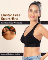 Tweens Invisi-Fit Cotton Bonded Seamless Padded Sports Bra for Girls - Invisible Support & Comfort