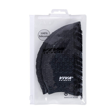 Viva Swimming Silicone Stretchable & Comfortable Swim Cap For Long Hair Cover, Tear-Proof Design Head Cap
