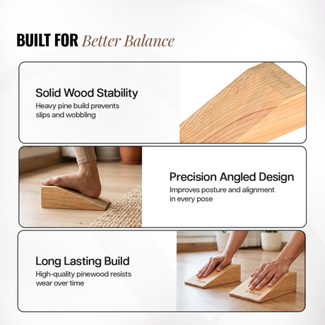 Wooden Yoga Wedges Set of 2 | Wiselife