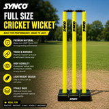 Plastic Wicket set Heavy duty Full size | Fluorescent Yellow - Synco