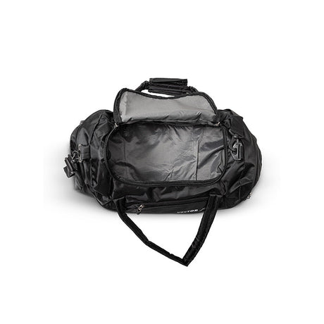 Vector X Calibre Polyester Material 43 Litre - Multi-Purpose Sports Team Kit|Gym Duffel Bag|Spacious Main Compartment|Fitness Travel Luggage Shoulder Bag -Adjustable Handles Strap (Black) Size 61 X 27 X 26 Cm