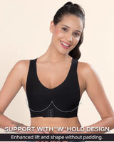 Tweens Invisi-Fit Cotton Seamless Non-Padded Gym Bra - Perfect for Yoga & Low-Impact Workouts
