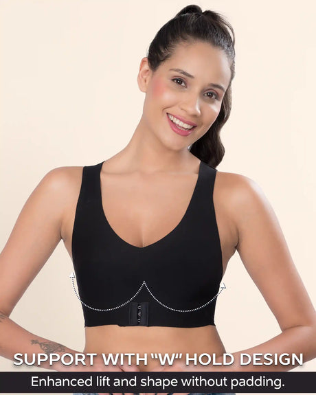 Tweens Invisi-Fit Cotton Seamless Non-Padded Gym Bra - Perfect for Yoga & Low-Impact Workouts