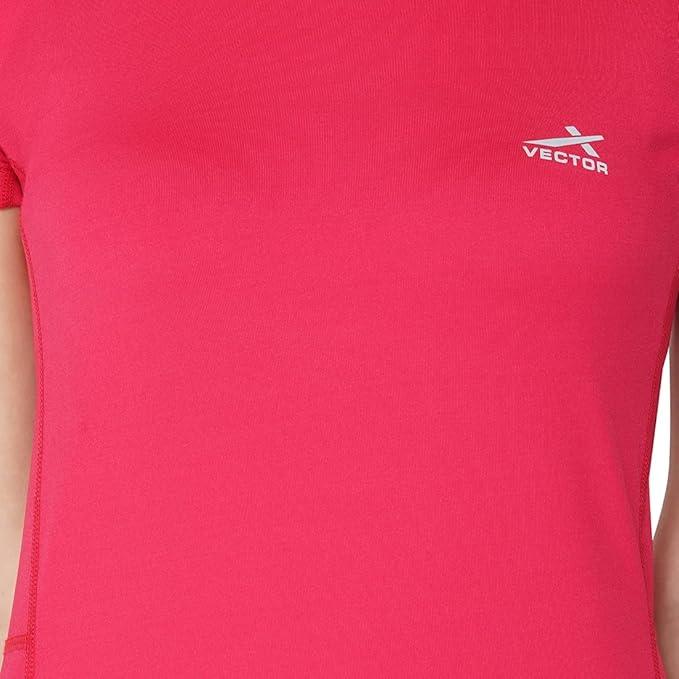 Vector X OGT-107 Girls Round Neck 4-Way Stretch T-Shirt(Orchid-Pink-XXL)