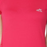 Vector X OGT-107 Girls Round Neck 4-Way Stretch T-Shirt(Orchid-Pink-XXL)