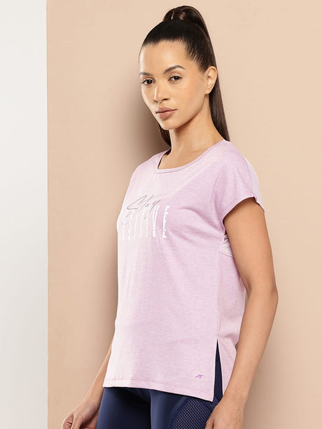 Alcis Women Slim Fit Yoga Tee with Back Mesh Panel