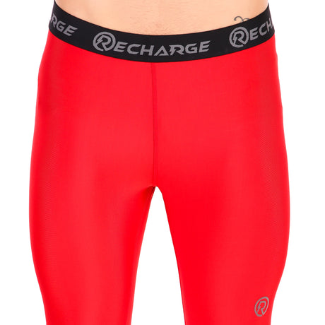 Recharge Polyester Compression Pant (Red)