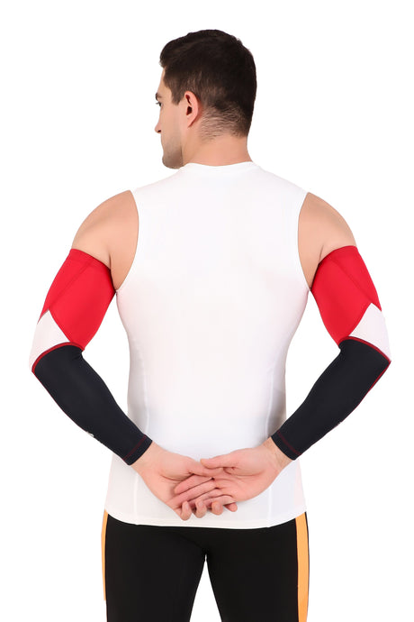 Nylon Compression Arm Sleeves (Navy/Red/White)
