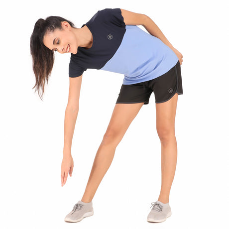 Performance Tshirt For Women Back Stripe (Blue)
