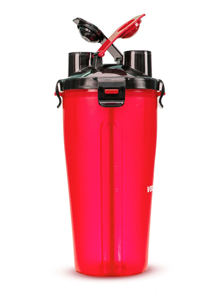 Vector X Dual Shaker/Sipper Bottle with two Compartment for Storing Different Drinks (PACK OF 1)